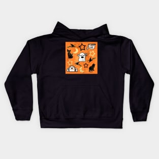 Painted Ghosts and Cats Kids Hoodie